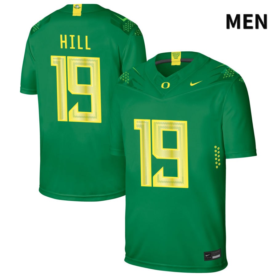 Oregon Ducks Men's #19 Jamal Hill Football College Authentic Green NIL 2022 Nike Jersey MWG43O4S